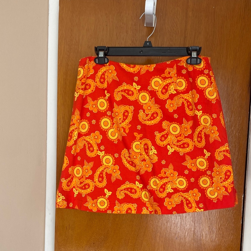 Vintage Metrostyle  Orange & yellow Floral Mini Skort